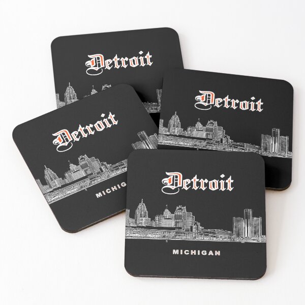Artikelvorschau, Detroit, Michigan - Schöne Skyline von Detroit (W) entworfen und verkauft von leemcnut.