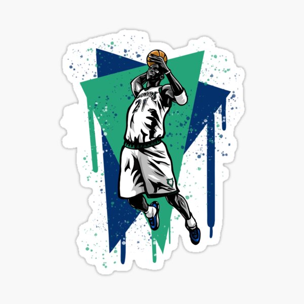 Vista previa del artículo con la obra «Leyendas de la NBA Kevin Garnett», diseñado y vendido por Jonny-Vision.