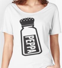 Salt \ Peppa 2/2, Black Ink | Women's Best Friends Shirts, Bff Stuff, Besties, Halloween Costume, Salt And Pepper Shakers Women's Relaxed Fit T-Shirt