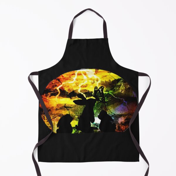Item preview, Bunny silhouette digital art in the storm designed and sold by LadyCottonTail.