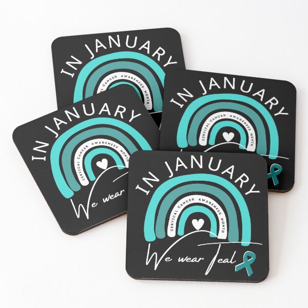 Item preview, In January We Wear Teal Cervical Cancer Awareness Month designed and sold by MiJeDesigns.