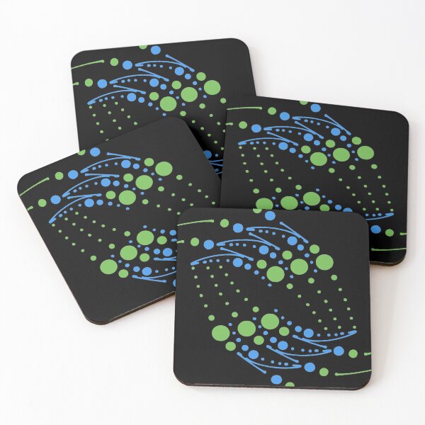 Item preview, Green Blue Abstract Infinity Circles and Lines Artwork  designed and sold by that5280lady.