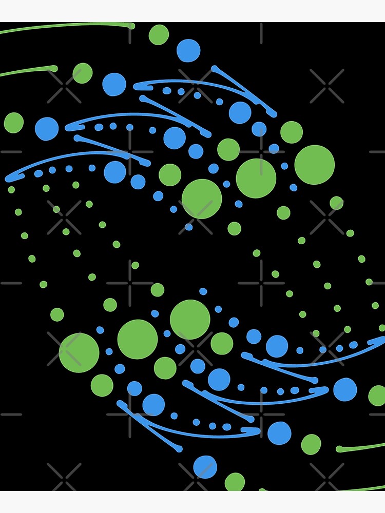 Green Blue Abstract Infinity Circles and Lines Artwork by that5280lady