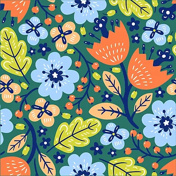 Artwork thumbnail, Colorful Flowers Pattern by InnaPo ⭐⭐⭐⭐⭐