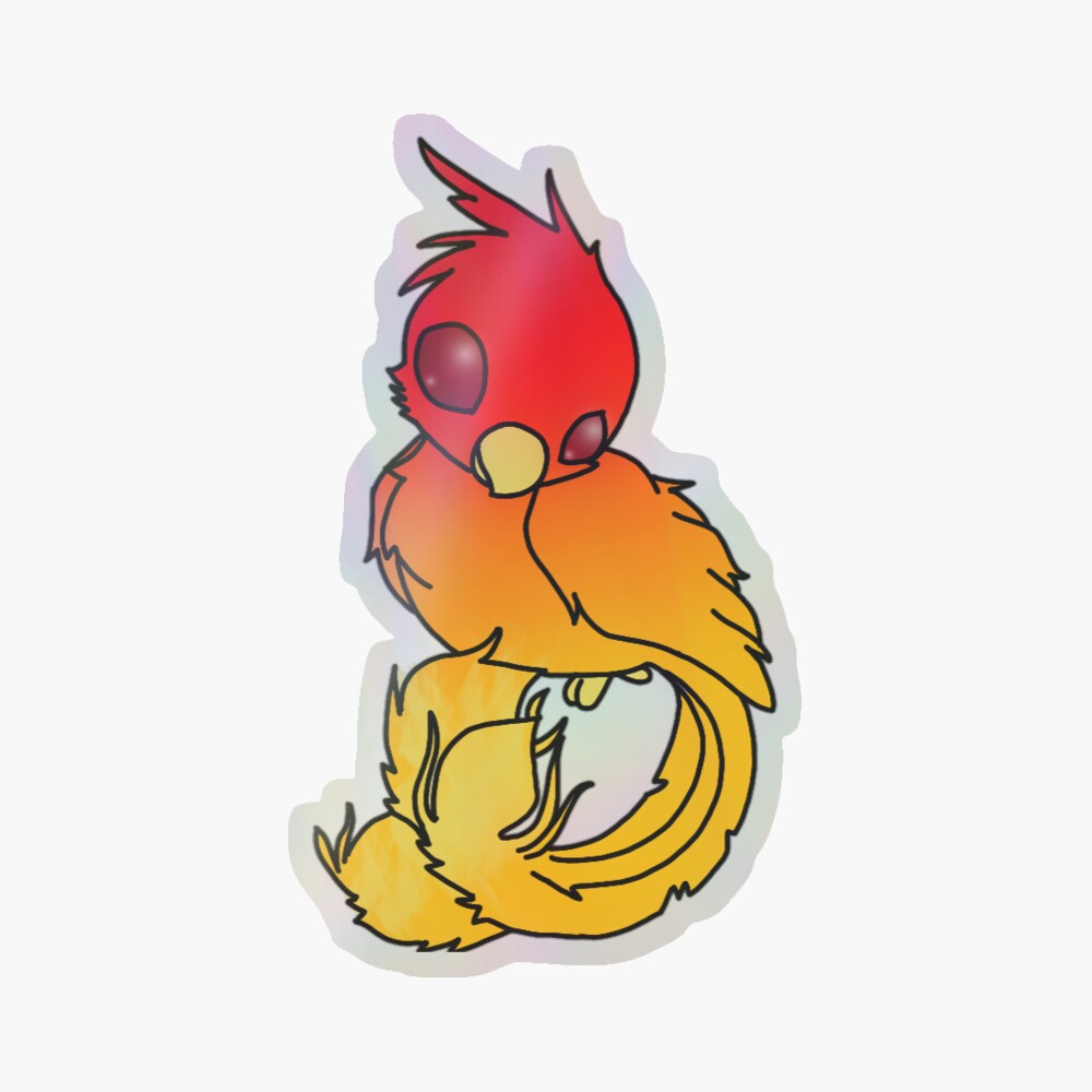Chibi Phoenix  Sticker for Sale by queerwordnerd | Redbubble
