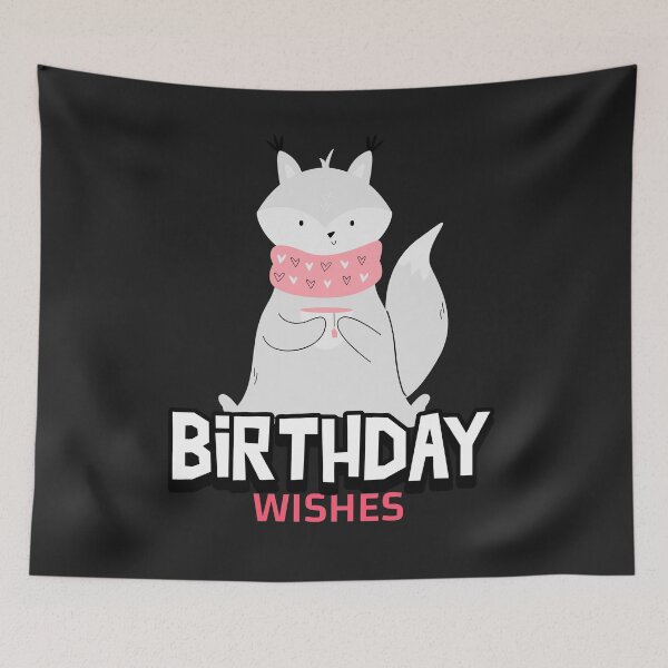Item preview, HAPPY BIRTHDAY WISHES FRIENDLY FOX designed and sold by CoopClothing.