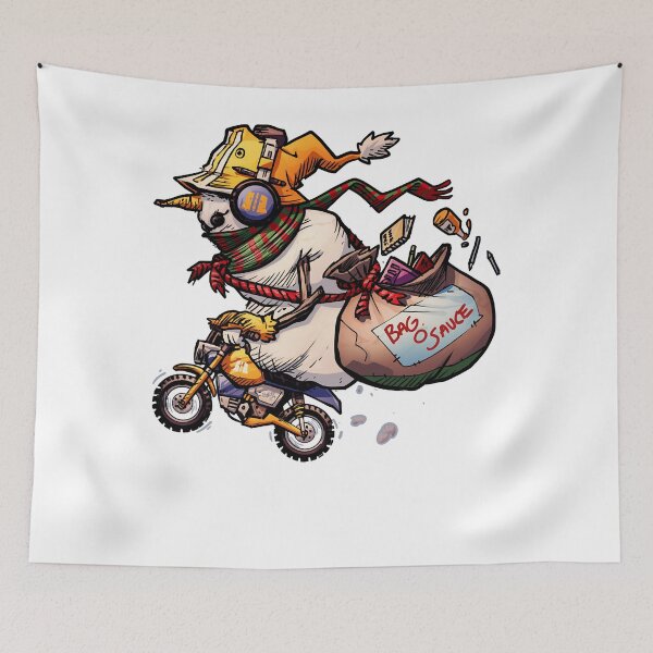 Item preview, Moto Snow Man Santa Delivery designed and sold by TheadoreJohnson.