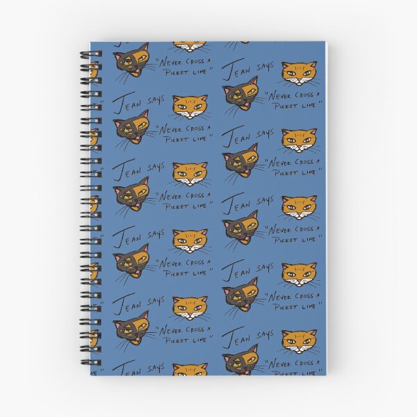 Item preview, jean says, "never cross a picket line" designed and sold by kittenry.