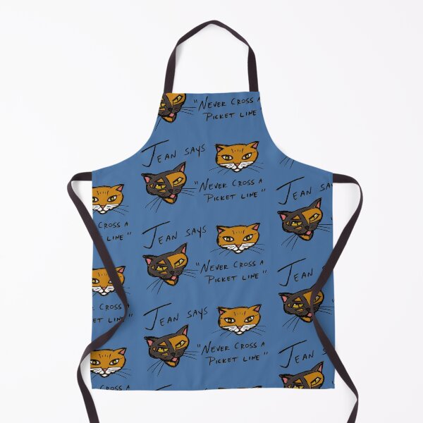 Item preview, jean says, "never cross a picket line" designed and sold by kittenry.