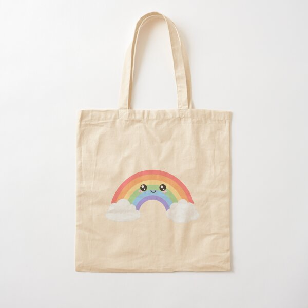 Happy Rainbow Tote Bag – a rainbow in your cloud