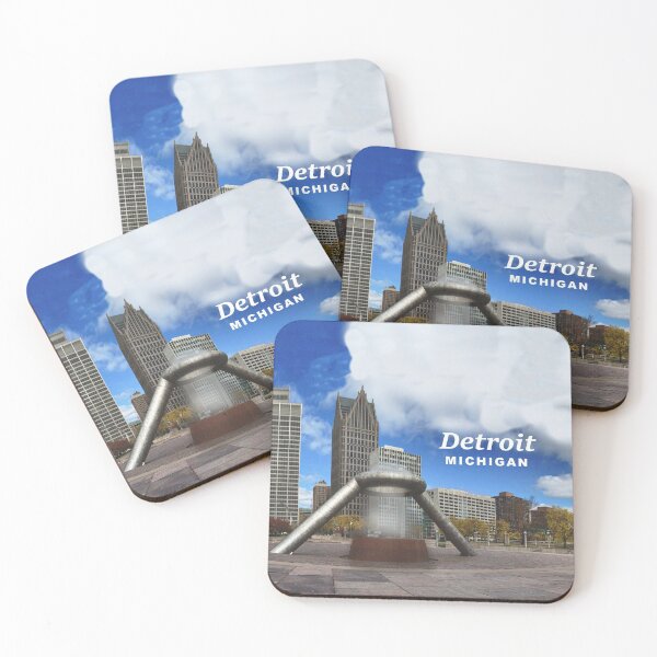 Item preview, Detroit, Michigan - Beautiful Detroit Skyline from Plaza designed and sold by leemcnut.