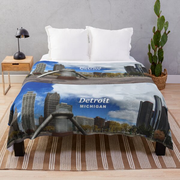Item preview, Detroit, Michigan - Beautiful Detroit Skyline from Plaza designed and sold by leemcnut.