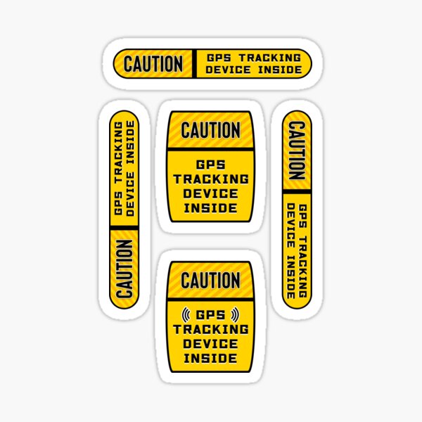 5 x Stickers WARNING On Board GPS Tracking Device Vehicle Security