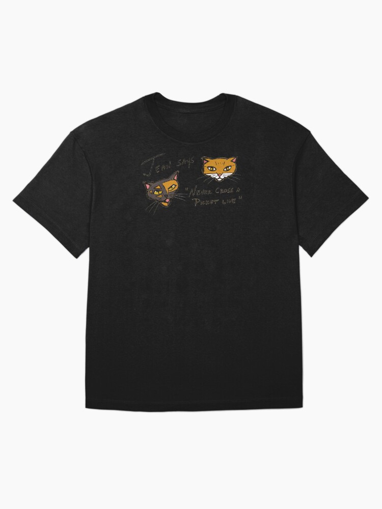 Thumbnail 3 of 7, Oversized T-Shirt, jean says, "never cross a picket line" designed and sold by kittenry.