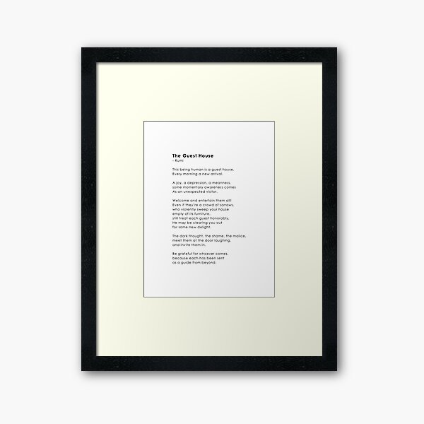 Item preview,  The Guest House Poem, Rumi designed and sold by corbrand.
