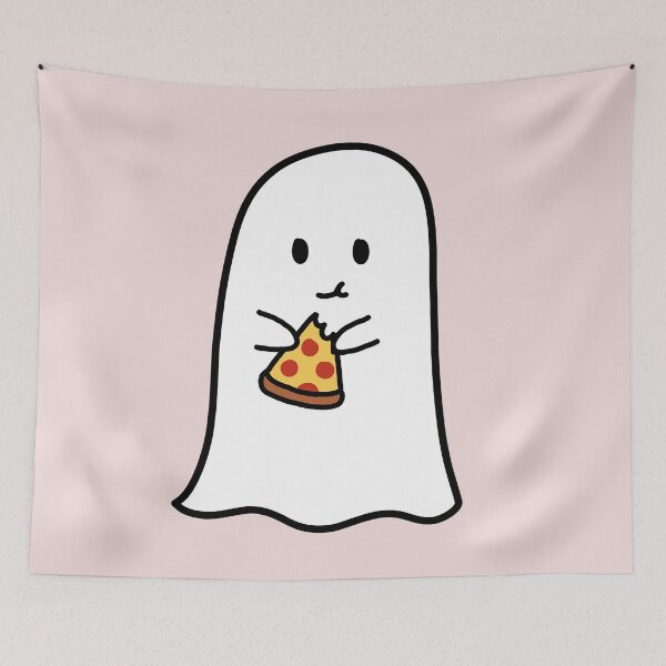 Item preview, Ghost eating pizza designed and sold by Neadoodles.