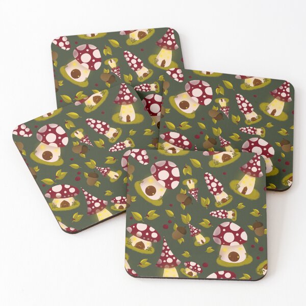 Item preview, Autumn Mushroom Cottages designed and sold by linanoelleart.