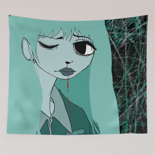 Item preview, Green Hair TURQUOISEDEATH wast.e designed and sold by teresaboyd12321.