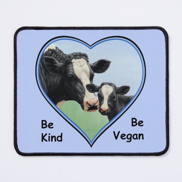 Item preview, Holstein Cow and Calf Vegan Blue Heart designed and sold by csforest.