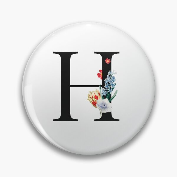Item preview, Split Floral Letter Monogram | Personalized Flower Letter H designed and sold by BeeMeCreative.