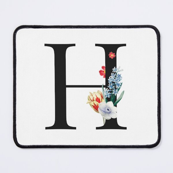 Item preview, Split Floral Letter Monogram | Personalized Flower Letter H designed and sold by BeeMeCreative.