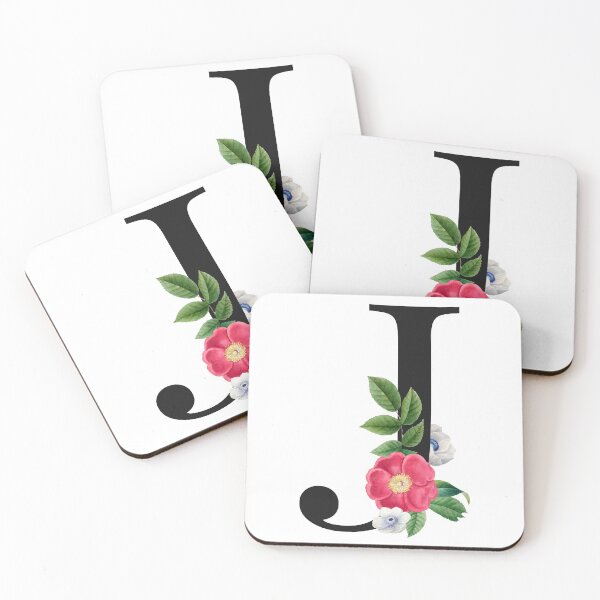 Item preview, Split Floral Letter Monogram | Personalized Flower Letter J designed and sold by BeeMeCreative.
