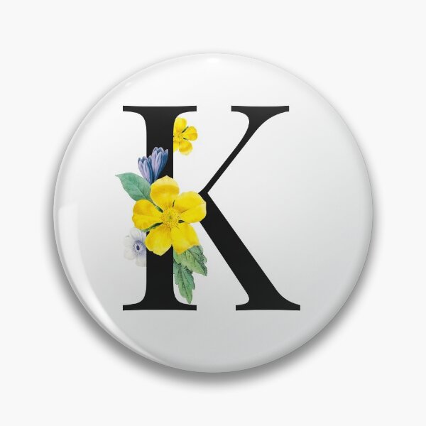 Item preview, Split Floral Letter Monogram | Personalized Flower Letter K designed and sold by BeeMeCreative.