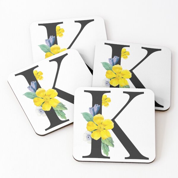 Item preview, Split Floral Letter Monogram | Personalized Flower Letter K designed and sold by BeeMeCreative.