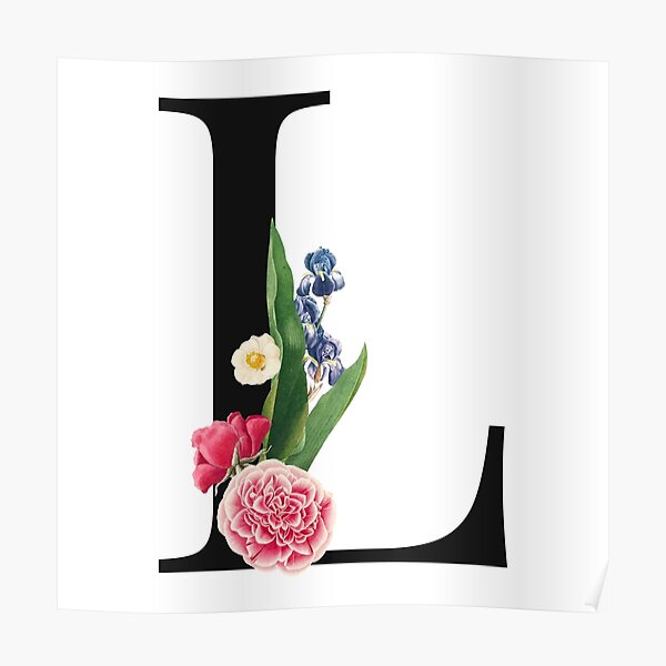 Copy of Split Floral Letter Monogram, Personalized Flower Letter D  Photographic Print for Sale by BeeMeCreative