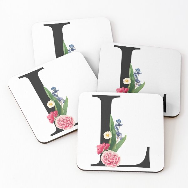 Item preview, Split Floral Letter Monogram | Personalized Flower Letter L designed and sold by BeeMeCreative.