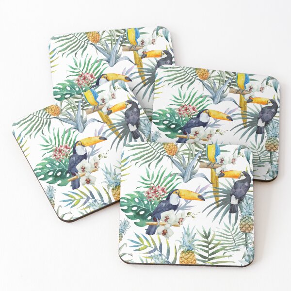 Item preview, Toucan tropical palm tree art,  designed and sold by RoslynArt.