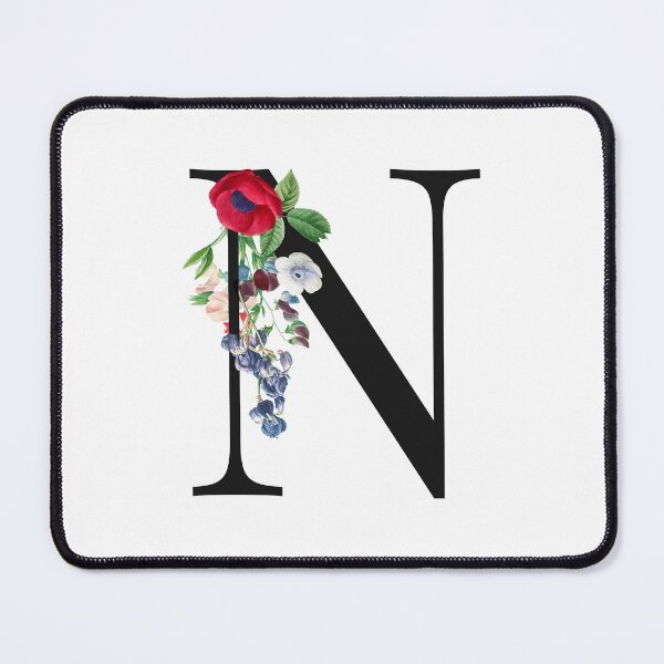 Item preview, Split Floral Letter Monogram | Personalized Flower Letter N designed and sold by BeeMeCreative.