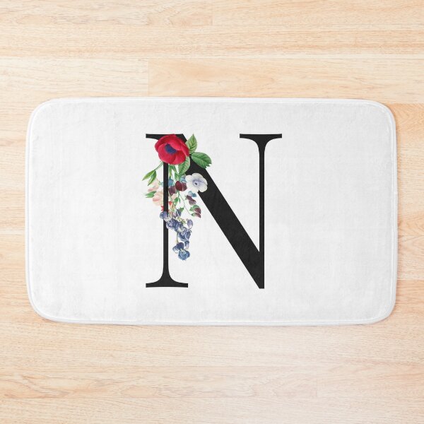 Item preview, Split Floral Letter Monogram | Personalized Flower Letter N designed and sold by BeeMeCreative.