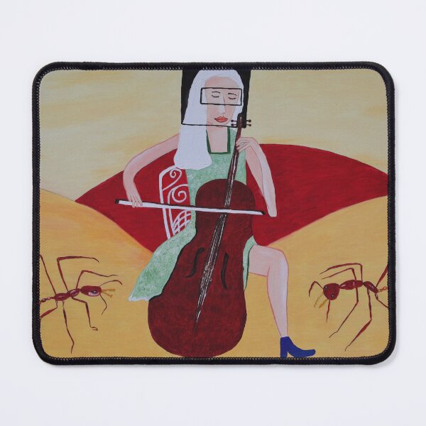 Item preview, Mistress Kelly playing the Cello with Jack Jumpers designed and sold by JDLPaintings.