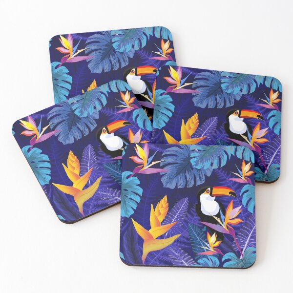 Item preview, Toucan tropical flowers designed and sold by RoslynArt.