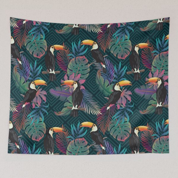 Item preview, Toucan Summer exotic birds designed and sold by RoslynArt.