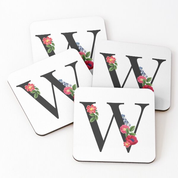 Item preview, Split Floral Letter Monogram | Personalized Flower Letter W designed and sold by BeeMeCreative.