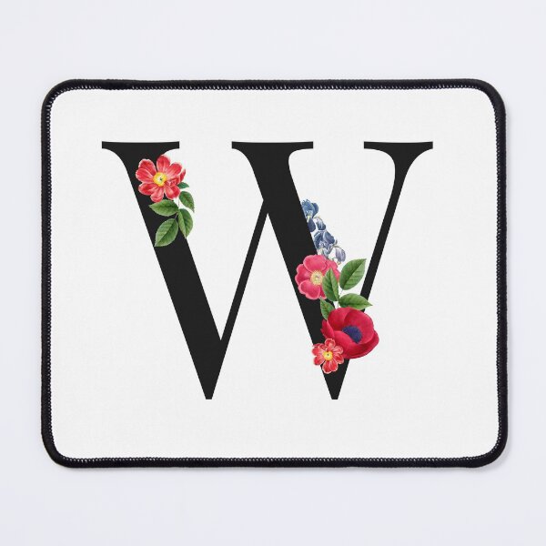 Item preview, Split Floral Letter Monogram | Personalized Flower Letter W designed and sold by BeeMeCreative.