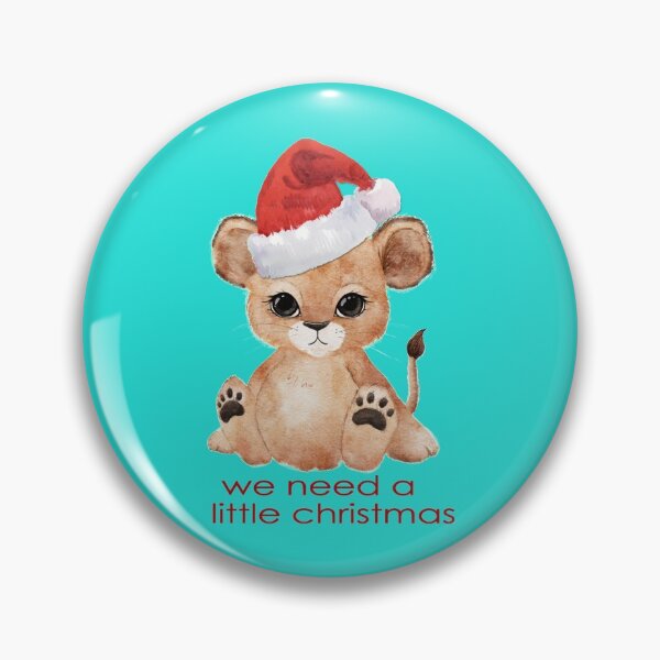 Item preview, Baby Lion in Santa Hat, We Need a Little Christmas   designed and sold by brightcomets.