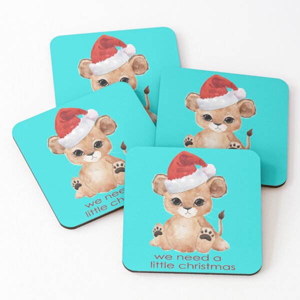 Item preview, Baby Lion in Santa Hat, We Need a Little Christmas   designed and sold by brightcomets.