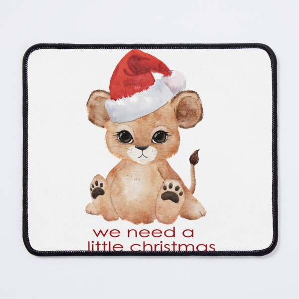 Item preview, Baby Lion in Santa Hat, We Need a Little Christmas designed and sold by brightcomets.