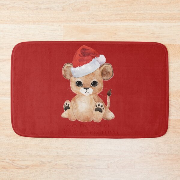Item preview, Baby Lion in Santa Hat, We Need a Little Christmas   designed and sold by brightcomets.
