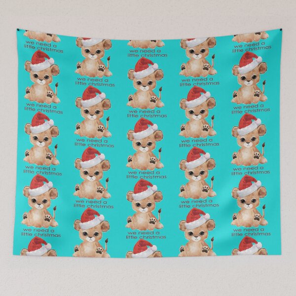 Item preview, Baby Lion in Santa Hat, We Need a Little Christmas   designed and sold by brightcomets.