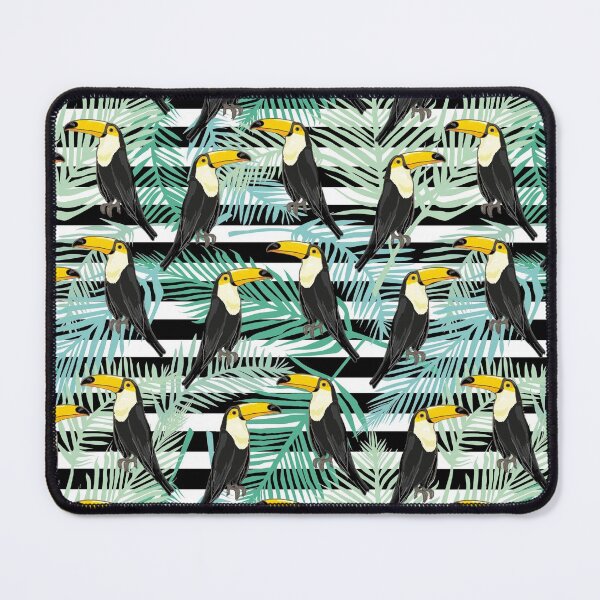 Item preview, Toucan striped pattern designed and sold by RoslynArt.