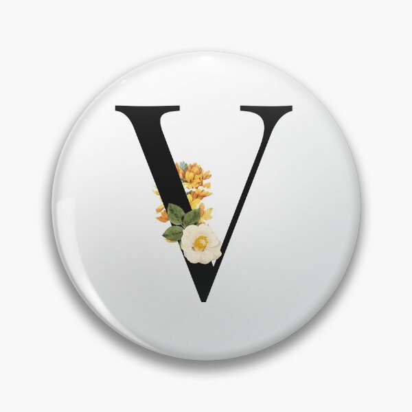 Item preview, Split Floral Letter Monogram | Personalized Flower Letter V designed and sold by BeeMeCreative.