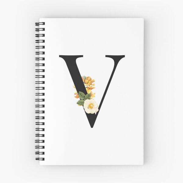 Item preview, Split Floral Letter Monogram | Personalized Flower Letter V designed and sold by BeeMeCreative.