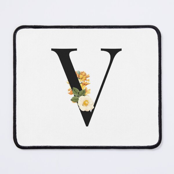 Item preview, Split Floral Letter Monogram | Personalized Flower Letter V designed and sold by BeeMeCreative.