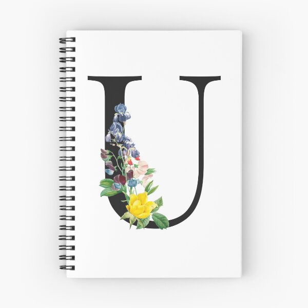 Artikelvorschau, Geteiltes Blumenbuchstaben-Monogramm | Personalisierter Blumenbuchstabe U entworfen und verkauft von BeeMeCreative.