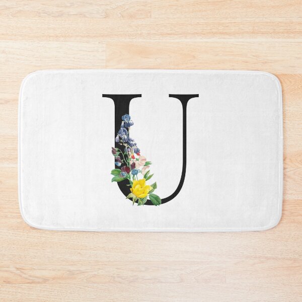 Item preview, Split Floral Letter Monogram | Personalized Flower Letter U designed and sold by BeeMeCreative.