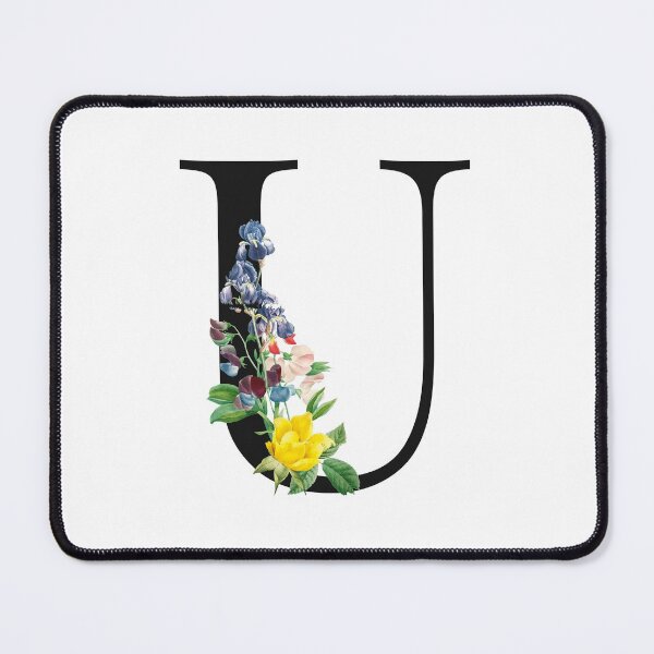 Item preview, Split Floral Letter Monogram | Personalized Flower Letter U designed and sold by BeeMeCreative.